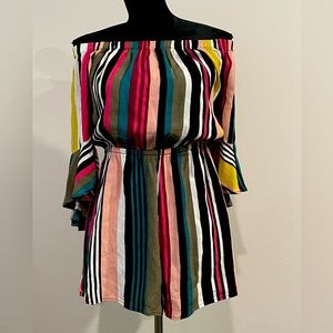 Multi Color Romper. Great for summer and Spring 🌈